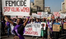 File image of women protesting against femicide, image courtesy of AI.